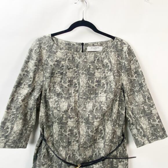 MM. LaFleur The Etsuko Sheath Dress 3/4 Sleeve Crackle Black Women's Plus 1X 20 - Picture 4 of 9